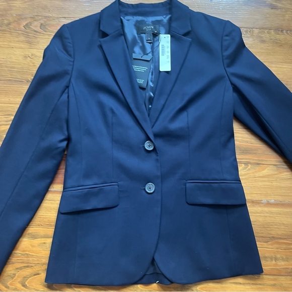 JCrew NEW Classic Navy Academia Blazer in Superfine Cotton size 2 Career Office - Picture 2 of 13